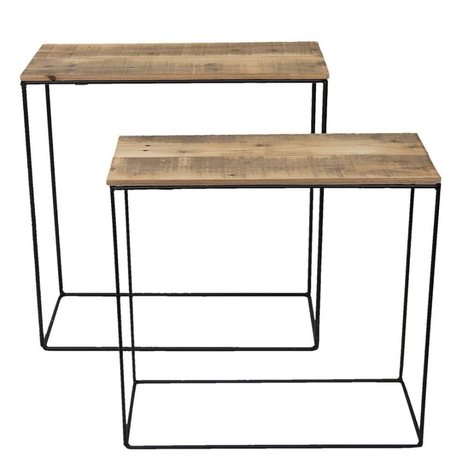 Set van 2 wandtafels Santo | Clayre & Eef afbeelding 1