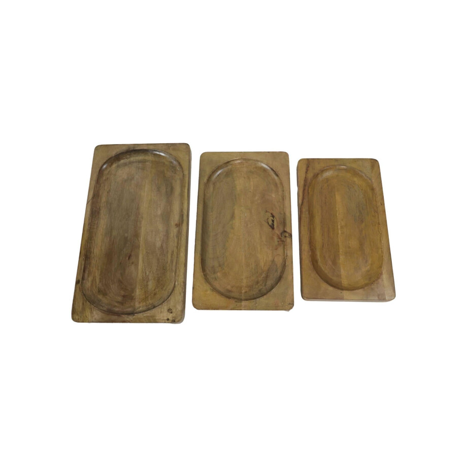 Set van 3 decoratieve dienbladen Jane | HSM Collection afbeelding 1