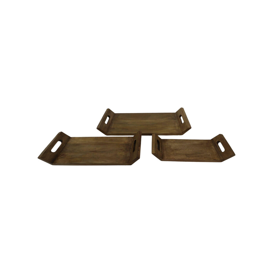 Set van 3 decoratieve dienbladen Janie | HSM Collection afbeelding 1