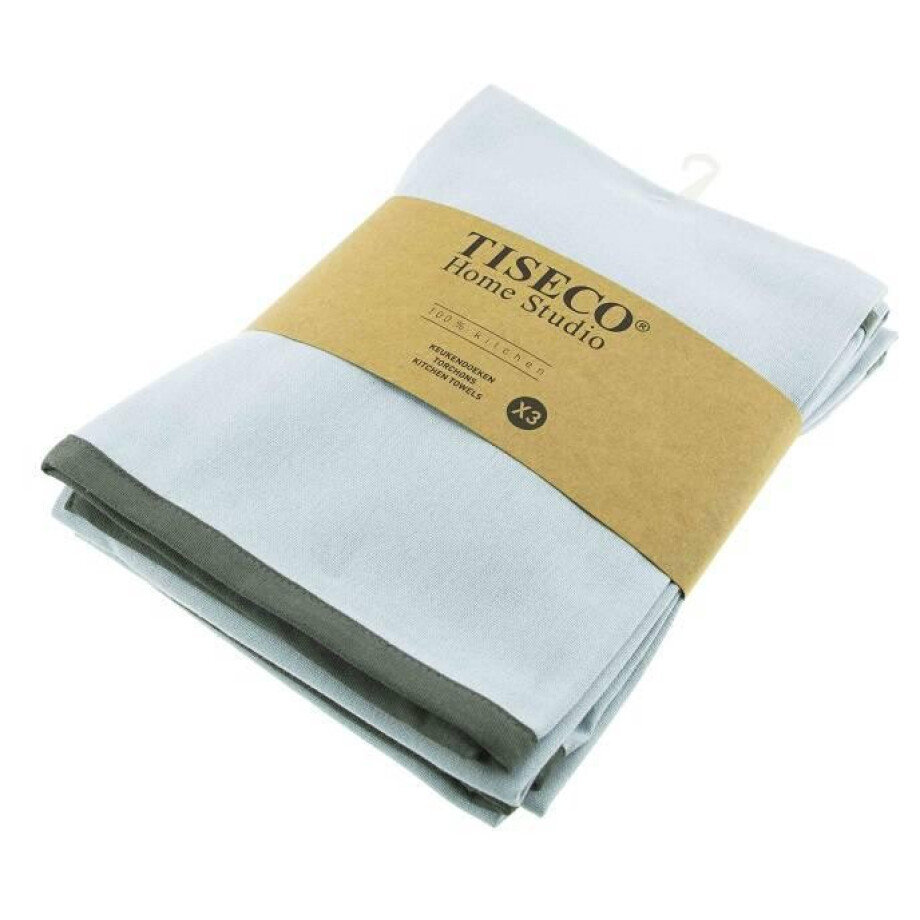 Set van 3 keukenhanddoeken Solid | Tiseco Home Studio afbeelding 1
