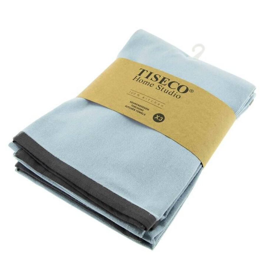 Set van 3 keukenhanddoeken Solid | Tiseco Home Studio afbeelding 1