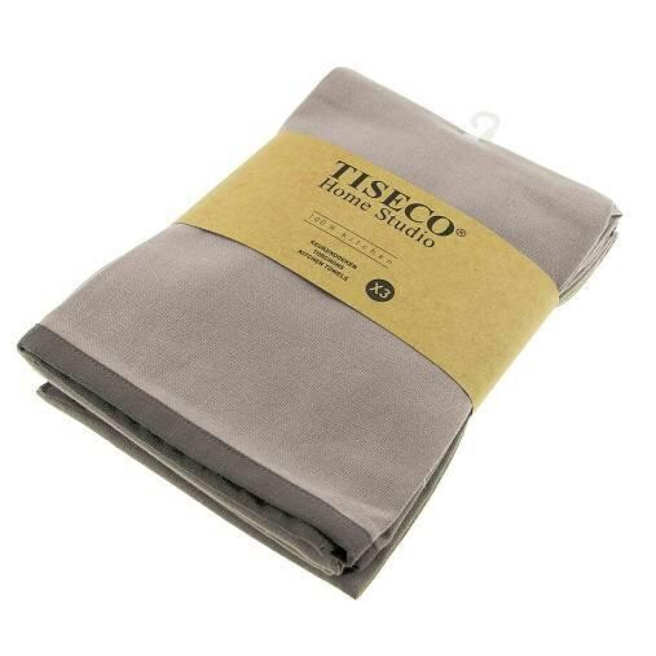 Set van 3 keukenhanddoeken Solid | Tiseco Home Studio afbeelding 1