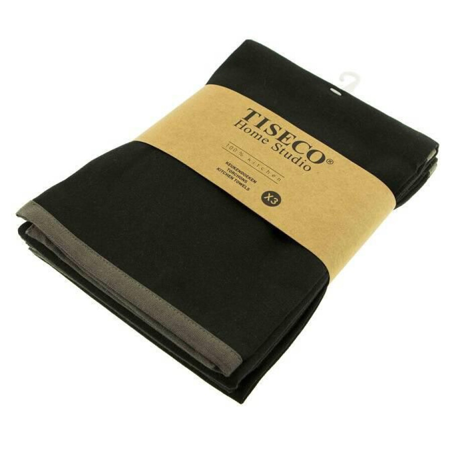 Set van 3 keukenhanddoeken Solid | Tiseco Home Studio afbeelding 1