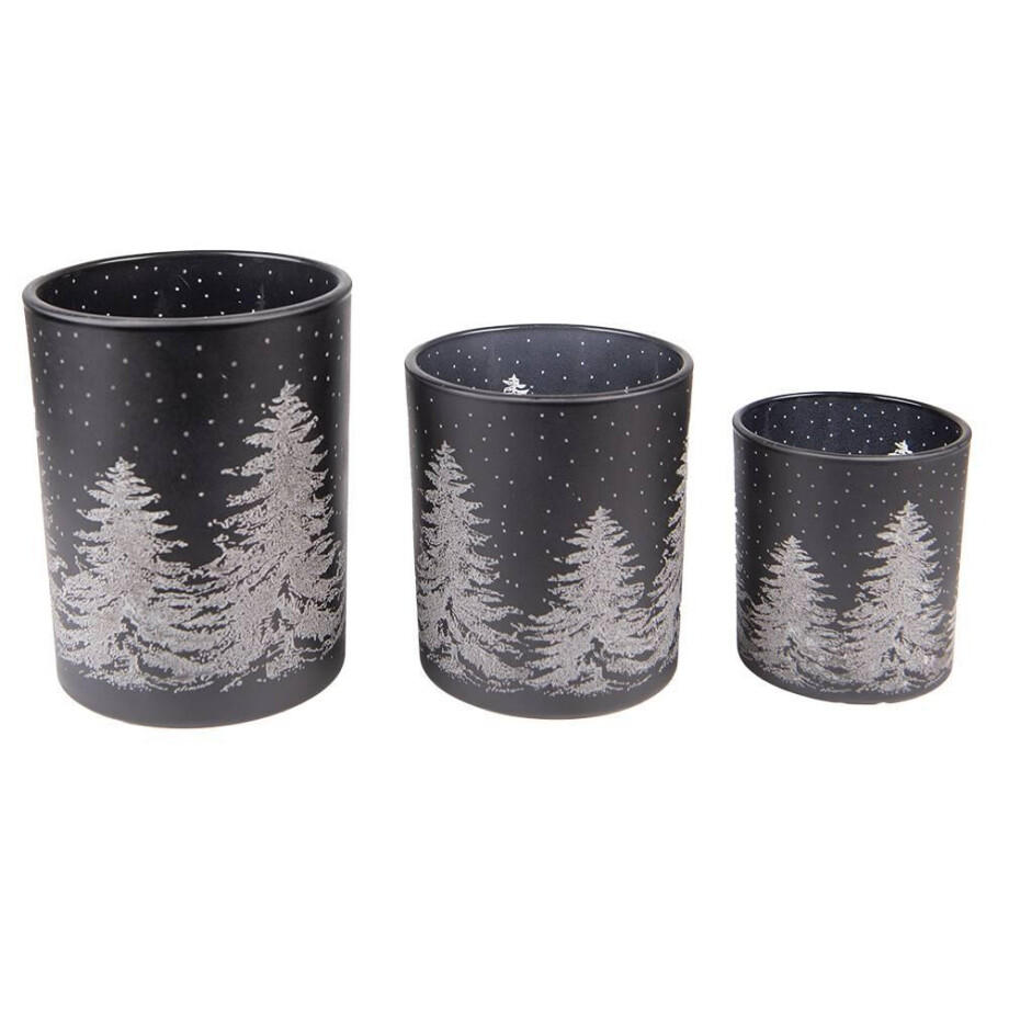 Set van 3 waxinelichthouders Ollaneg | Clayre & Eef afbeelding 1