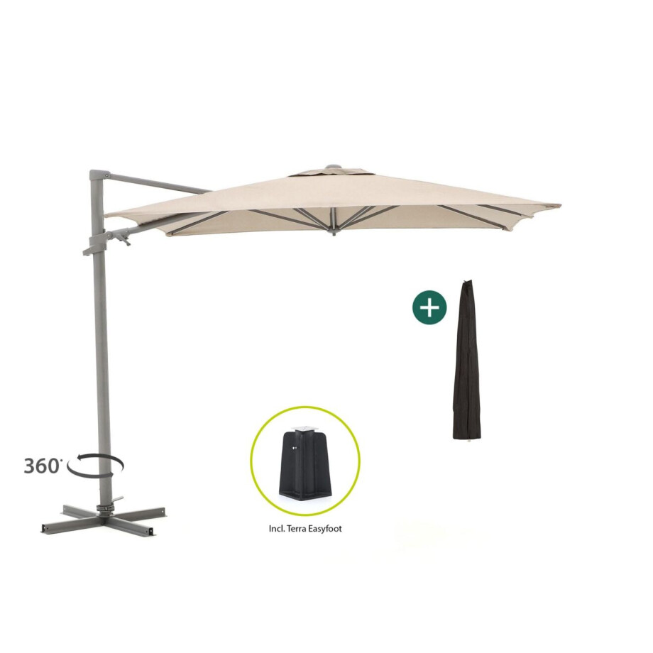 Shadowline Francisco zweefparasol 260x260cm - Laagste prijsgarantie! Shadowline Francisco zweefparasol 260x260cm - Laagste prijsgarantie! afbeelding 1