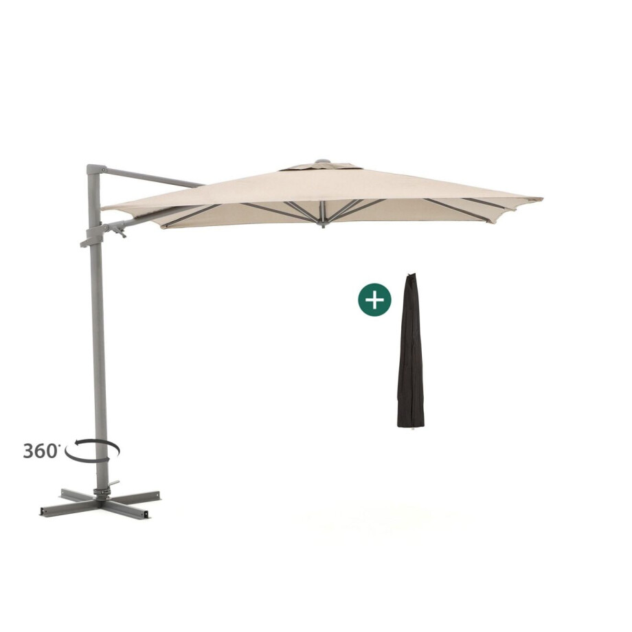Shadowline Francisco zweefparasol 260x260cm - Laagste prijsgarantie! Shadowline Francisco zweefparasol 260x260cm - Laagste prijsgarantie! afbeelding 1