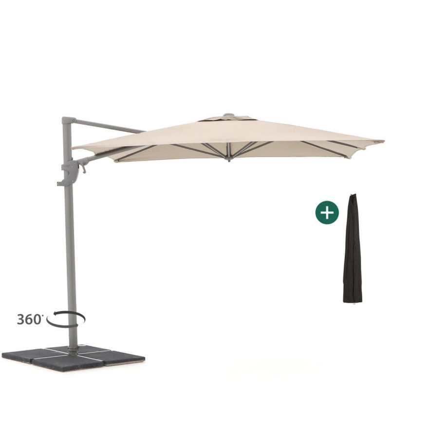 Shadowline Francisco zweefparasol 260x260cm - Laagste prijsgarantie! afbeelding 1