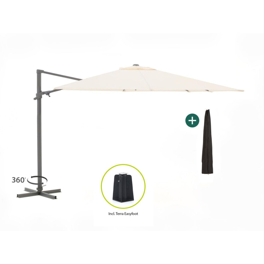 Shadowline Francisco zweefparasol 300x300cm - Laagste prijsgarantie! Shadowline Francisco zweefparasol 300x300cm - Laagste prijsgarantie! afbeelding 1