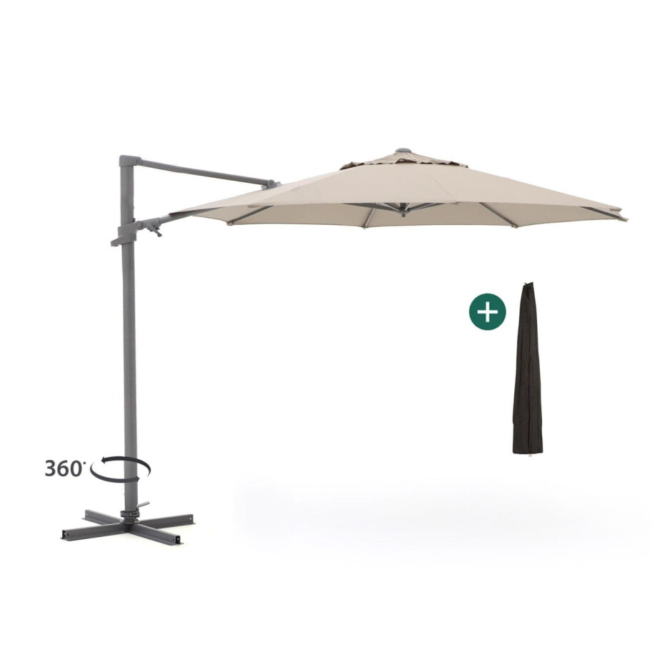 Shadowline Francisco zweefparasol ø 330cm - Laagste prijsgarantie! afbeelding 1