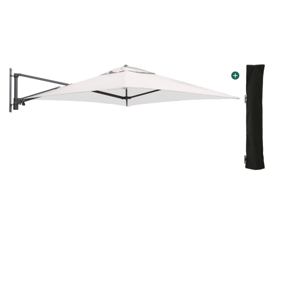 Shadowline muurparasol 200x200cm - Laagste prijsgarantie! afbeelding 1