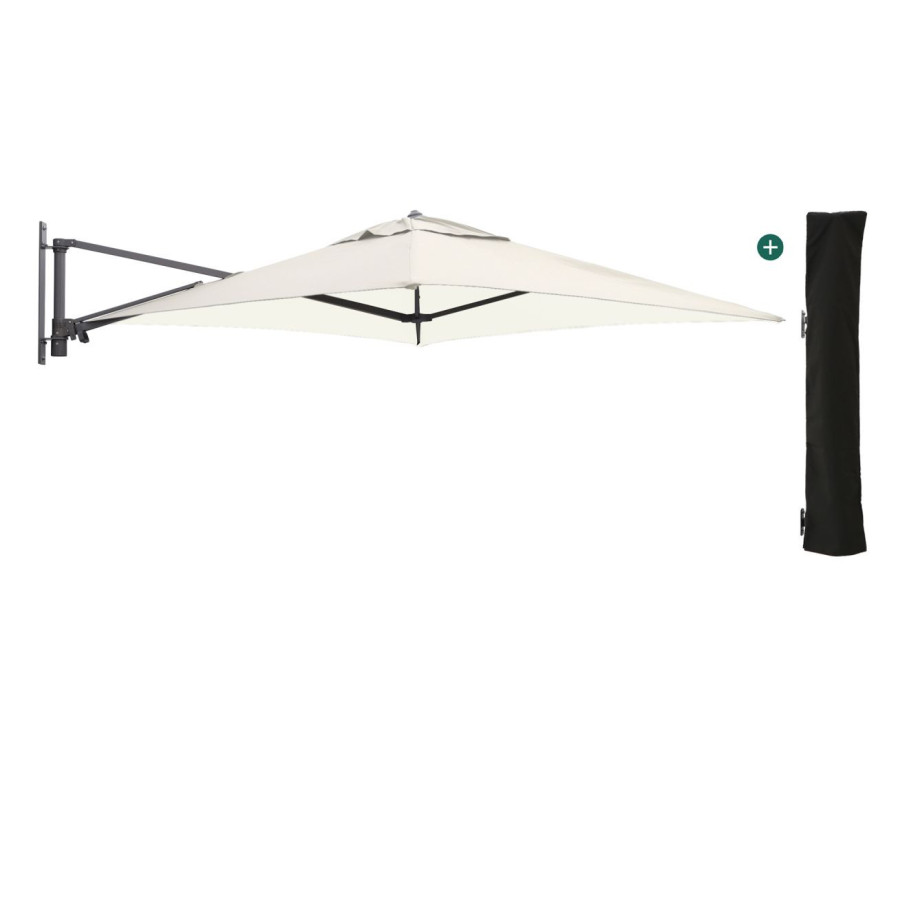 Shadowline muurparasol 200x200cm - Laagste prijsgarantie! afbeelding 1