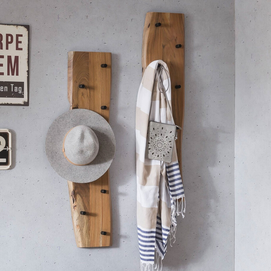 Artistiq Kapstok 'Sharmayne' Acaciahout, Met 9 haakjes Artistiq Kapstok 'Sharmayne' Acaciahout, Met 9 haakjes afbeelding