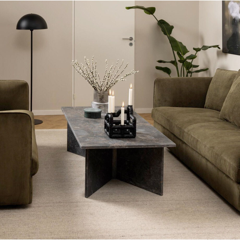 Bendt Salontafel 'Shaunika' Marmer, 140 x 70cm, kleur marron bruin afbeelding 1