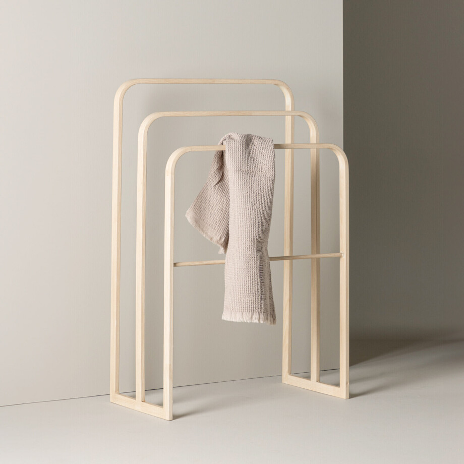 Nohr Handdoekenrek 'Shinika' kleur Whitewash afbeelding 1