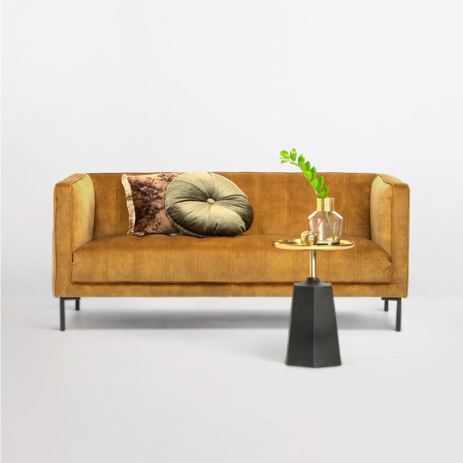Sohome 3-zits Bank 'Alison' Velvet, kleur gold Sohome 3-zits Bank 'Alison' Velvet, kleur gold afbeelding 1
