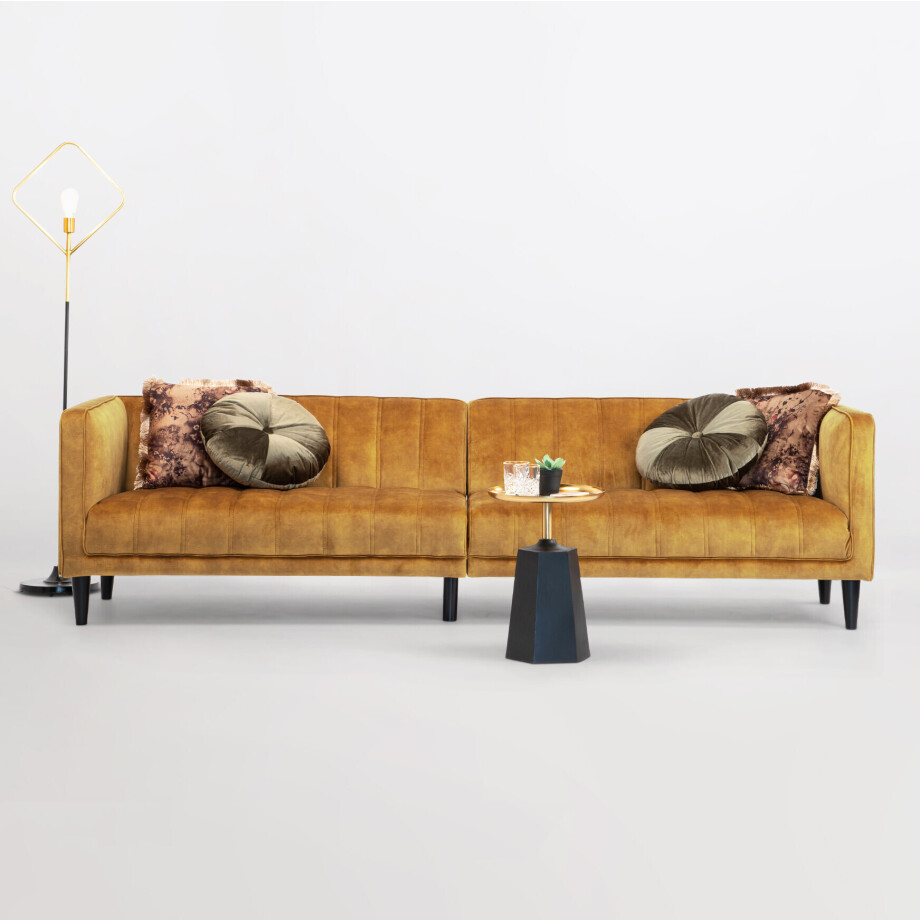 Sohome 5-zits Bank 'Alison' Velvet, kleur gold Sohome 5-zits Bank 'Alison' Velvet, kleur gold afbeelding 1