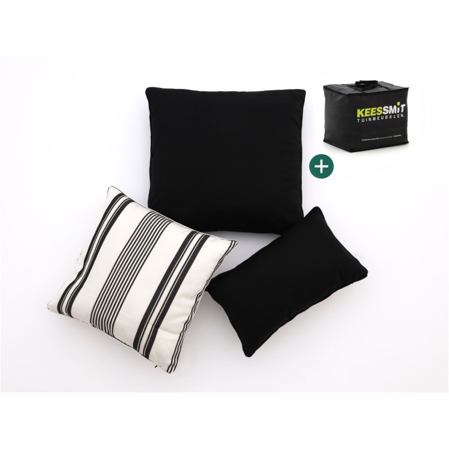 Sierkussen set Timeless Stripe Black - Laagste prijsgarantie! afbeelding 