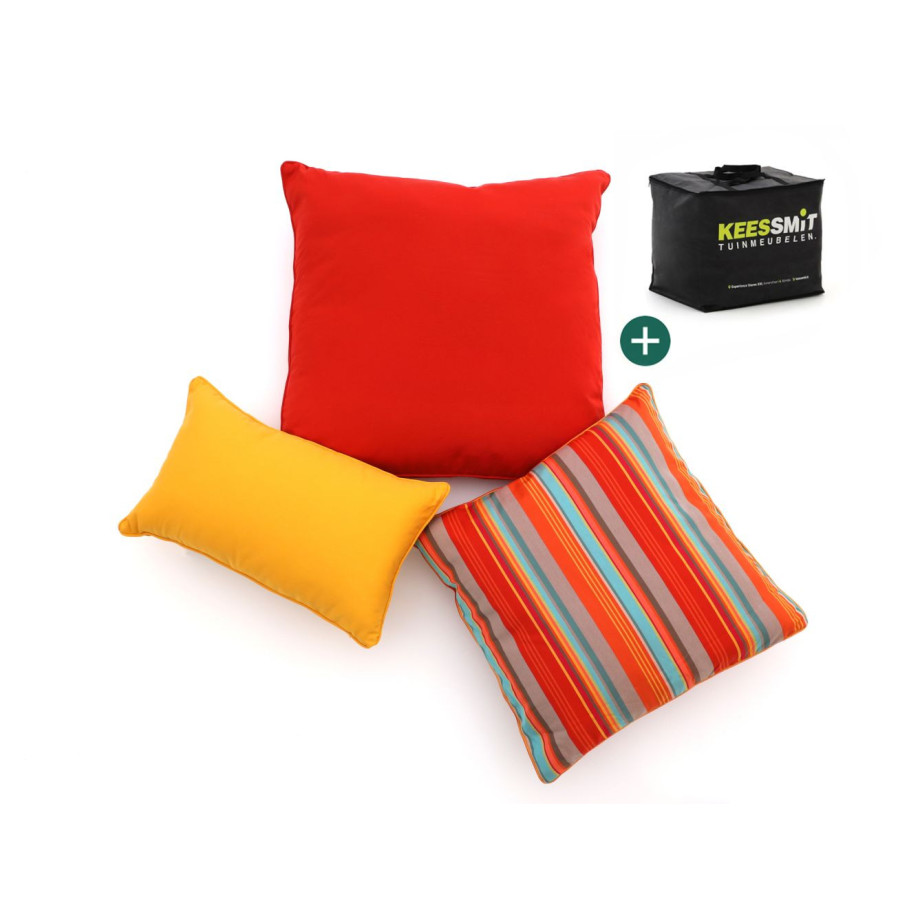 Sierkussen set Timeless Stripe Orange - Laagste prijsgarantie! afbeelding 