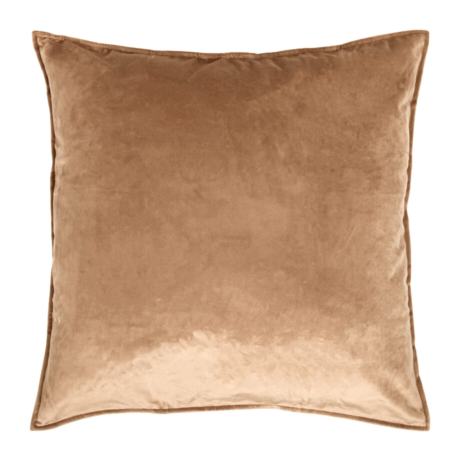 QUVIO Sierkussenhoes - Fluweel- 45x45cm - Bruin QUVIO Sierkussenhoes - Fluweel- 45x45cm - Bruin afbeelding 1