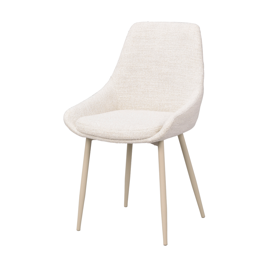 Sierra eetkamerstoel licht beige - beige poten Sierra eetkamerstoel licht beige - beige poten afbeelding 1