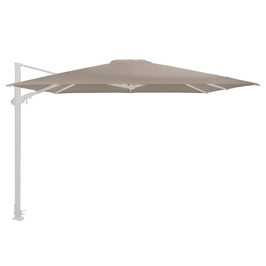 Zweefparasol Siesta premium 4 Seasons 300x300cm white frame   (sand) afbeelding 