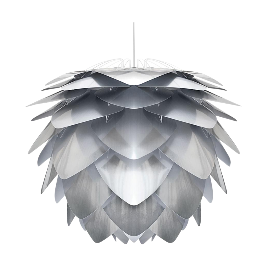 Silvia Medium hanglamp brushed steel - met koordset wit - Ø 50 cm Silvia Medium hanglamp brushed steel - met koordset wit - Ø 50 cm afbeelding 1