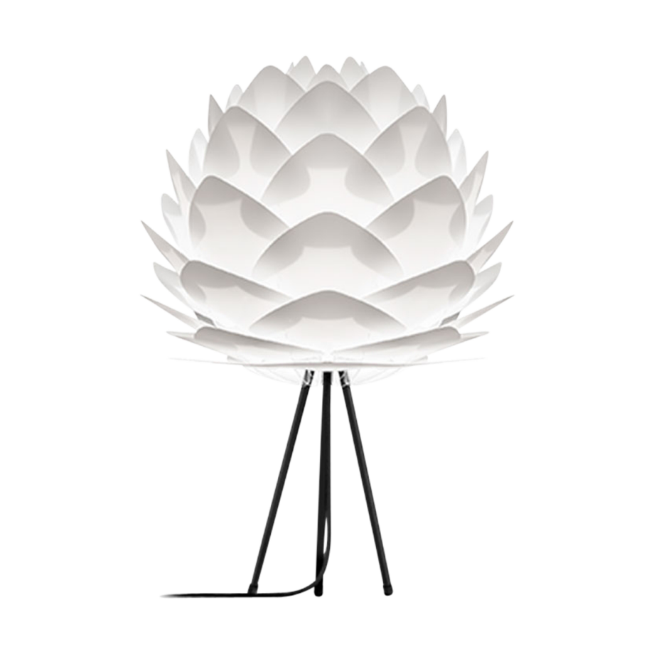 Silvia Medium tafellamp white - met tripod zwart - Ø 50 cm Silvia Medium tafellamp white - met tripod zwart - Ø 50 cm afbeelding 1