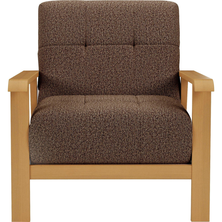 sit&more Fauteuil Billund Armleuningen van eikenkleurig beukenhout, verschillende bekledingen en kleuren afbeelding 1