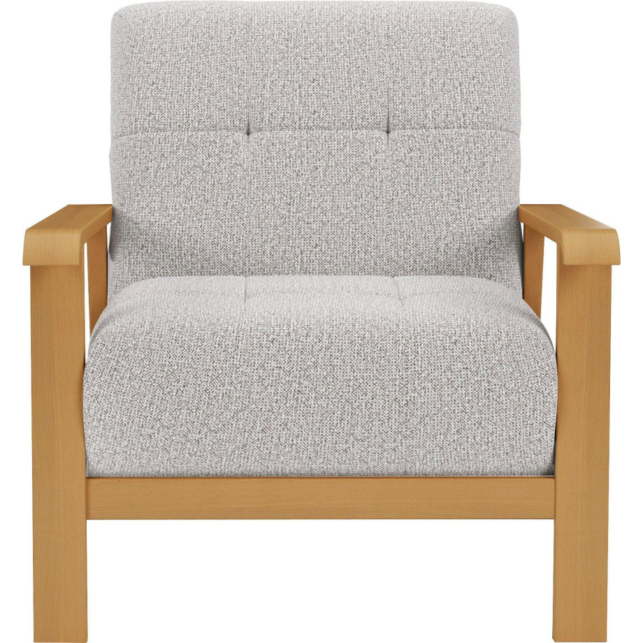 sit&more Fauteuil Billund Armleuningen van eikenkleurig beukenhout, verschillende bekledingen en kleuren afbeelding 1