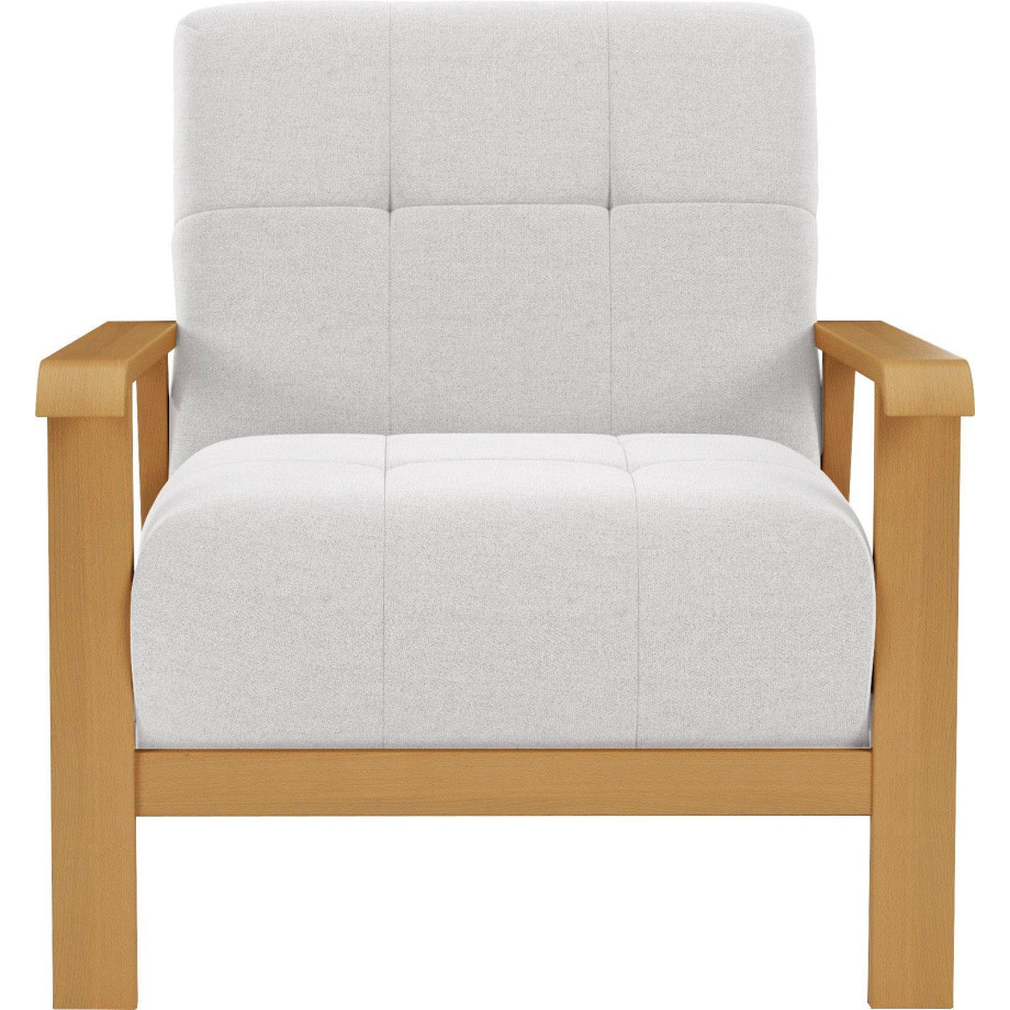 sit&more Fauteuil Billund Armleuningen van eikenkleurig beukenhout, verschillende bekledingen en kleuren afbeelding 1