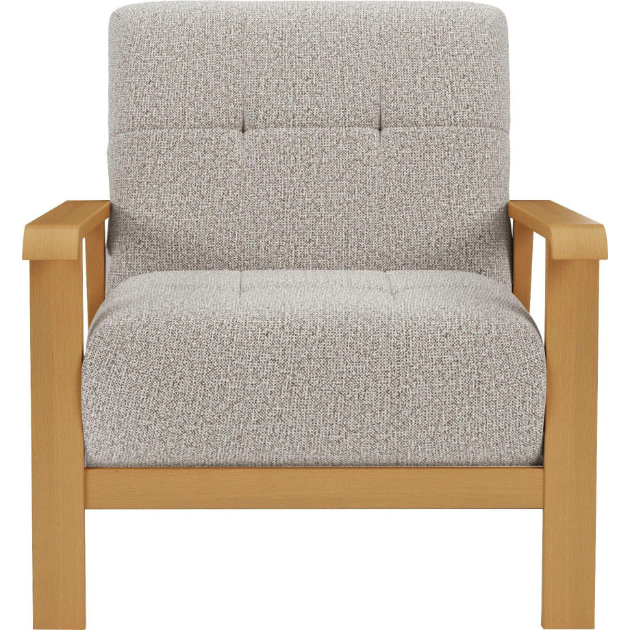 sit&more Fauteuil Billund Armleuningen van eikenkleurig beukenhout, verschillende bekledingen en kleuren afbeelding 1