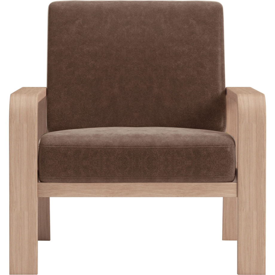 sit&more Fauteuil Kolding Armleuningen van natuurlijk beukenhout, verschillende bekledingen en kleuren afbeelding 1