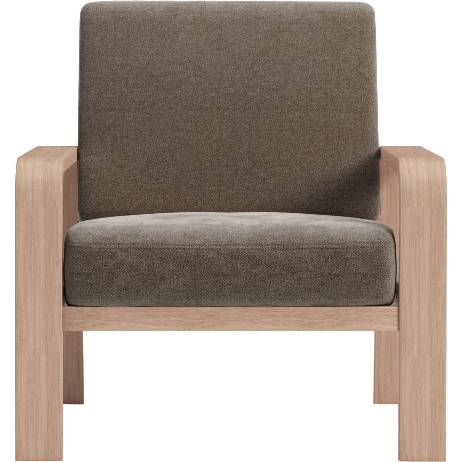 sit&more Fauteuil Kolding Armleuningen van natuurlijk beukenhout, verschillende bekledingen en kleuren afbeelding 1