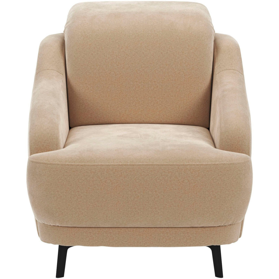 sit&more Fauteuil Blues met metalen poten, matzwart (1 stuk) afbeelding 1