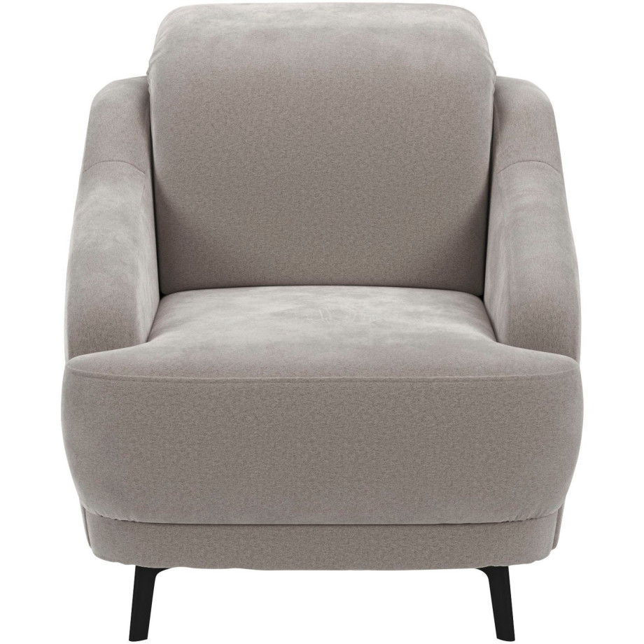 sit&more Fauteuil Blues met metalen poten, matzwart (1 stuk) afbeelding 1