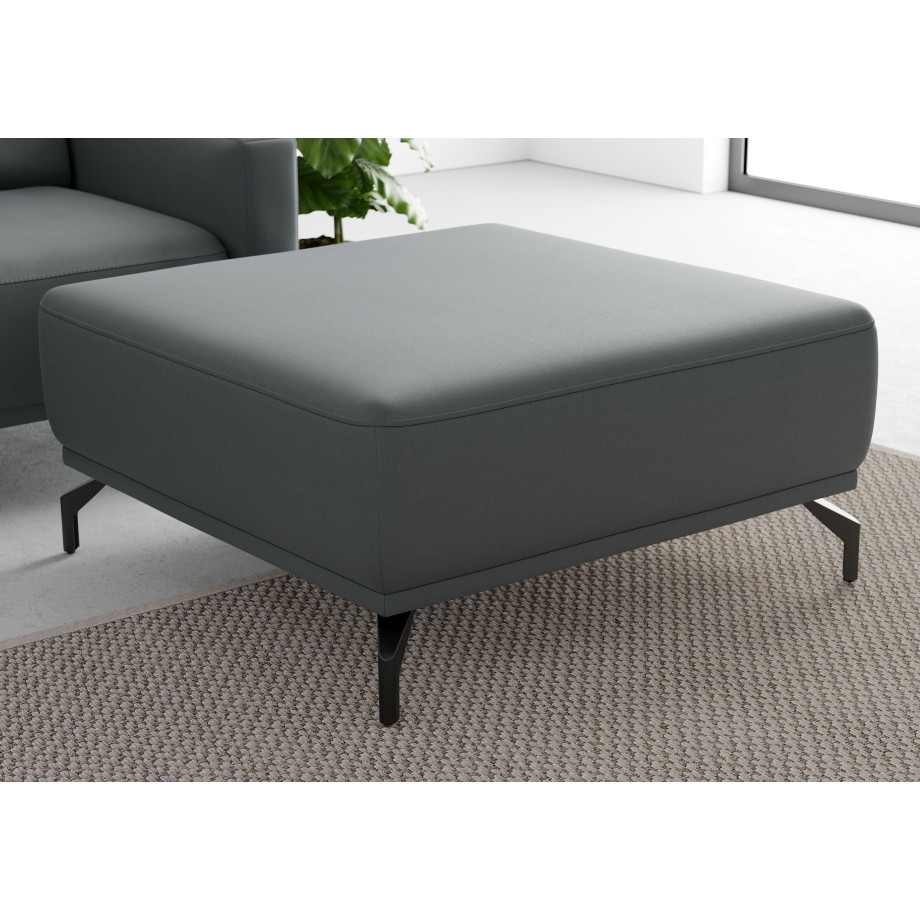 sit&more Hocker Bailando met binnenvering en zwarte, matte metalen poten afbeelding 1