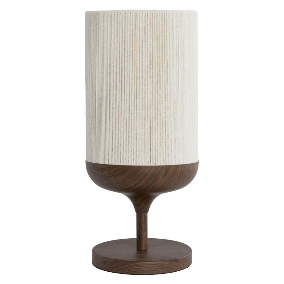 Light & Living Tafellamp 'Dania' Houtlook en touw, 50cm, kleur Donkerbruin afbeelding 1