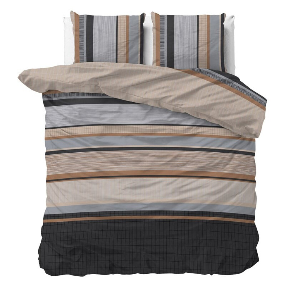 Dekbedovertrek Marina - Lits-Jumeaux (240x220 Cm) - Meerkleurig Polyester-katoen - Strepen - Sleeptime Elegance - Dekbed-Discounter.nl Dekbedovertrek Marina - Lits-Jumeaux (240x220 Cm) - Meerkleurig Polyester-katoen - Strepen - Sleeptime Elegance - Dekbed-Discounter.nl afbeelding 1