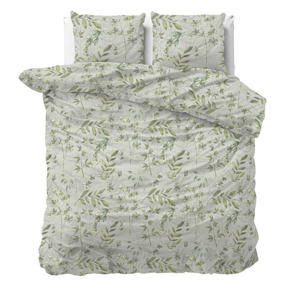2e -50% | Dekbedovertrek Edona - Eenpersoons (140x200 Cm) - Groen Polyester-katoen - - Sleeptime Elegance - Dekbed-Discounter.nl 2e -50% | Dekbedovertrek Edona - Eenpersoons (140x200 Cm) - Groen Polyester-katoen - - Sleeptime Elegance - Dekbed-Discounter.nl afbeelding 1