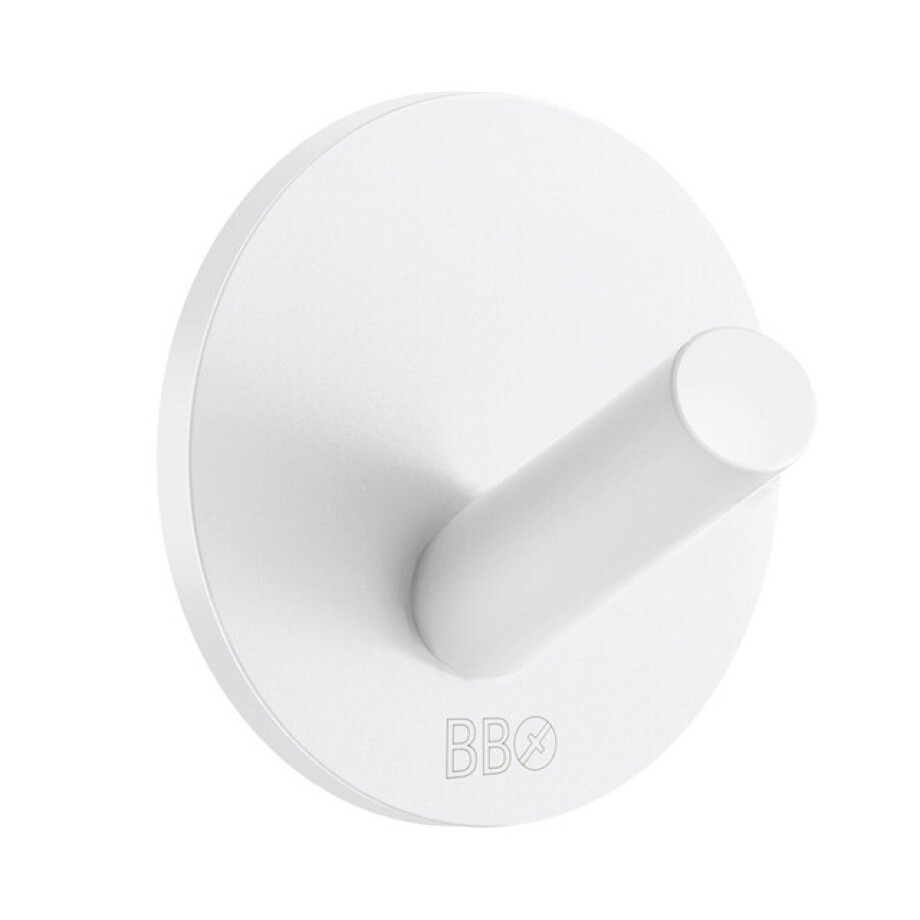 Smedbo Beslagsboden Handdoekhouder - 3x3cm - zelfklevend - RVS Mat wit BX1080/4 afbeelding 1