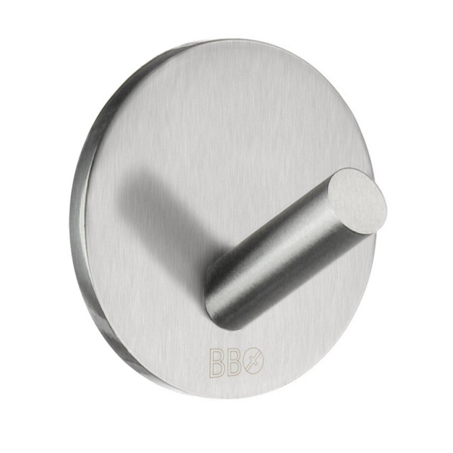 Smedbo Beslagsboden Handdoekhouder - 3x3x2.2cm - zelfklevend - RVS Geborsteld Edelstaal B1080/4 afbeelding 1