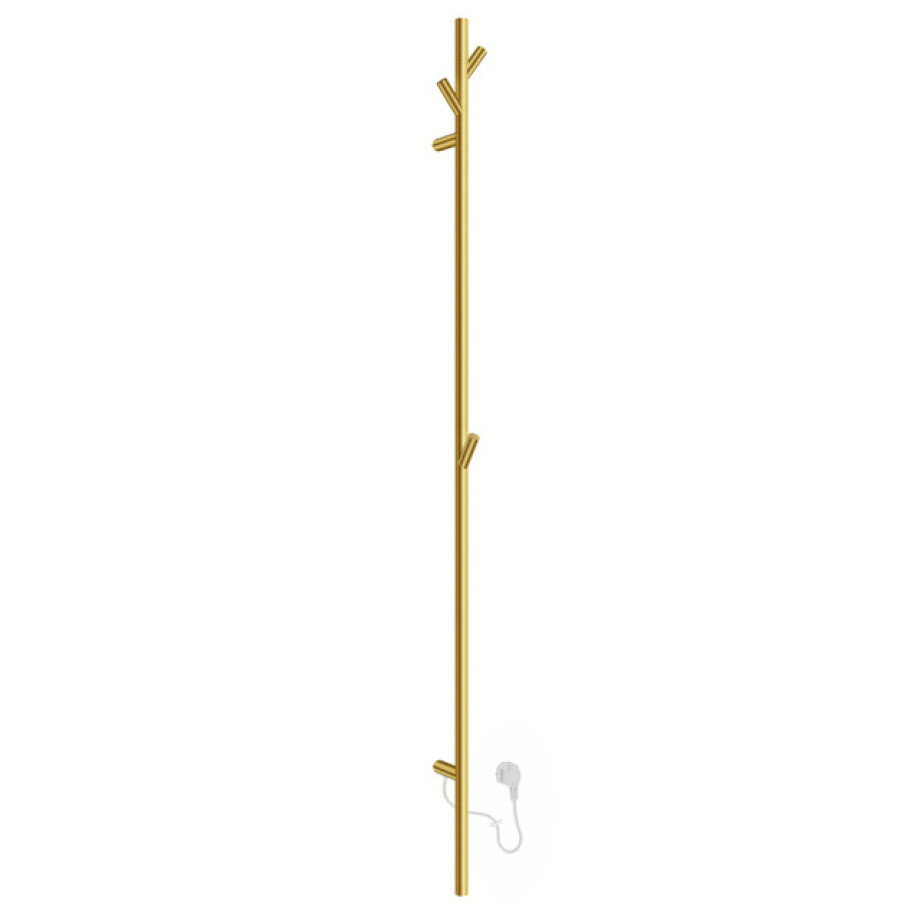 Smedbo Dry Handdoekradiator - 10.7x172x8cm - ophangen - RVS Mat messing FV710S Smedbo Dry Handdoekradiator - 10.7x172x8cm - ophangen - RVS Mat messing FV710S afbeelding 1