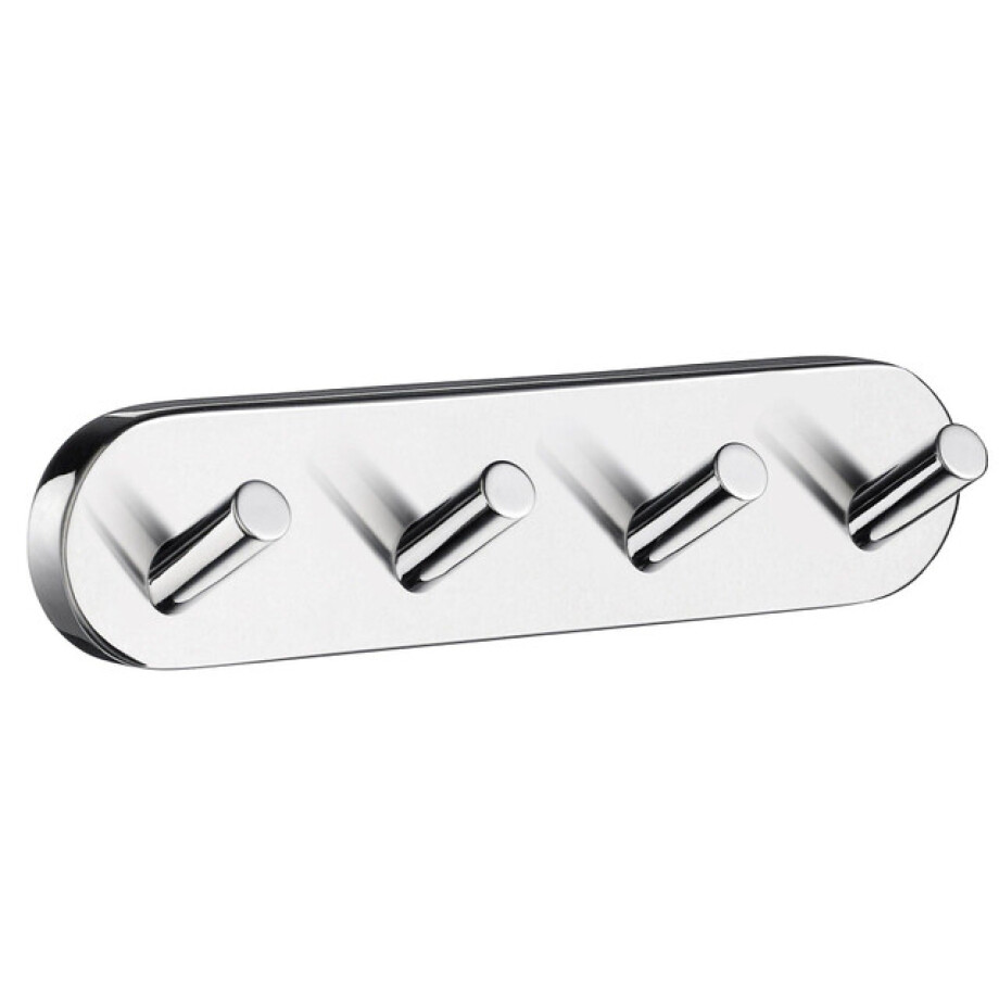 Smedbo Home Handdoekhaak - 18x4cm - 4 haken - chroom HK359 afbeelding 1
