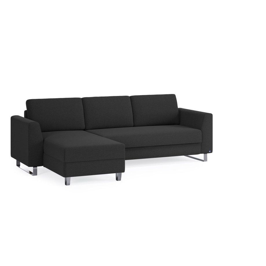 BRUNO Slaapbank 140cm in Antraciet afbeelding 1
