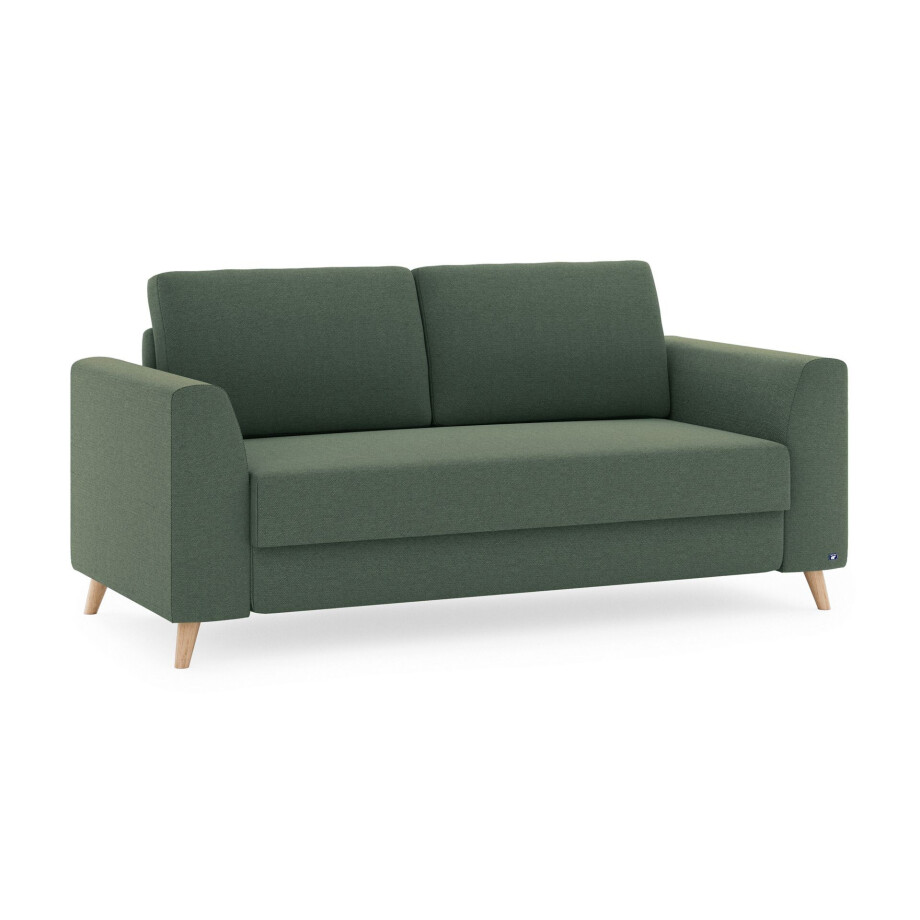 BRUNO Slaapbank 140cm in Mosgroen afbeelding 1