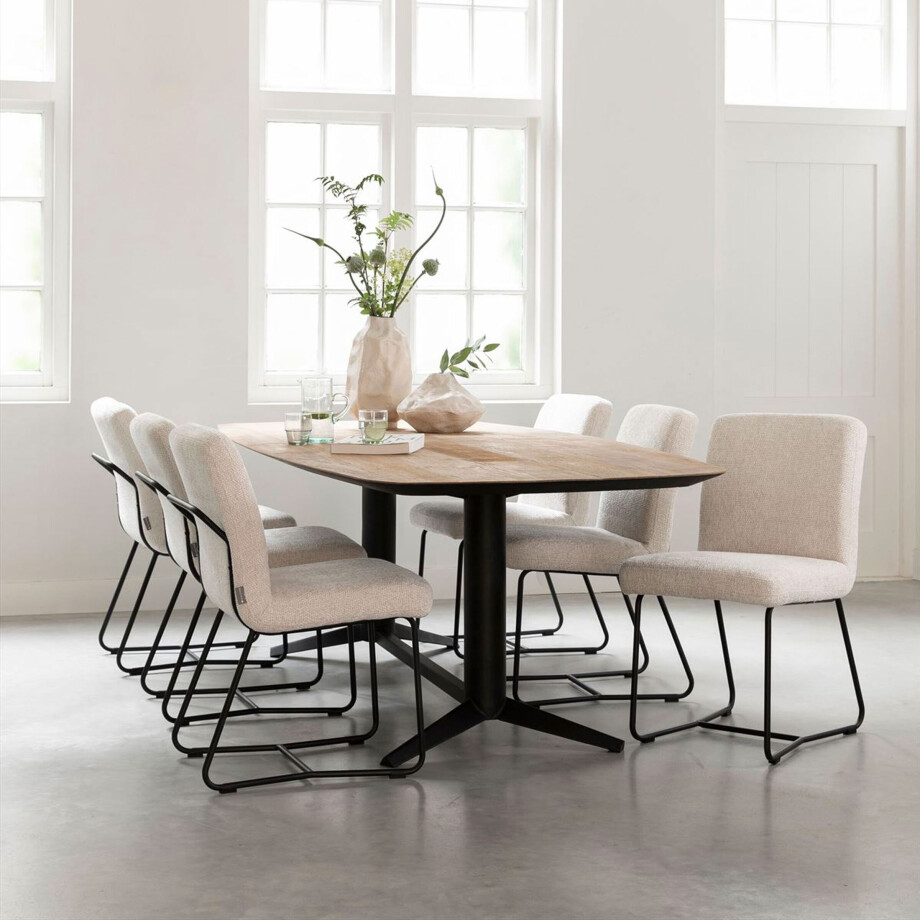 DTP Home Eettafel 'Soho' Deens ovaal, Teakhout, 260 x 110cm afbeelding 