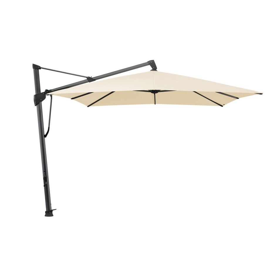 Glatz zweefparasol Sombrano® S+ easy 300x300cm Stofklasse 2 eggshell (antraciet frame) Glatz zweefparasol Sombrano® S+ easy 300x300cm Stofklasse 2 eggshell (antraciet frame) afbeelding