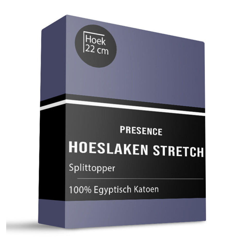 Splittopper Hoeslaken - Egyptisch Katoen Stretch - 160x200cm - Navy - Presence - Dekbed-Discounter.nl Splittopper Hoeslaken - Egyptisch Katoen Stretch - 160x200cm - Navy - Presence - Dekbed-Discounter.nl afbeelding