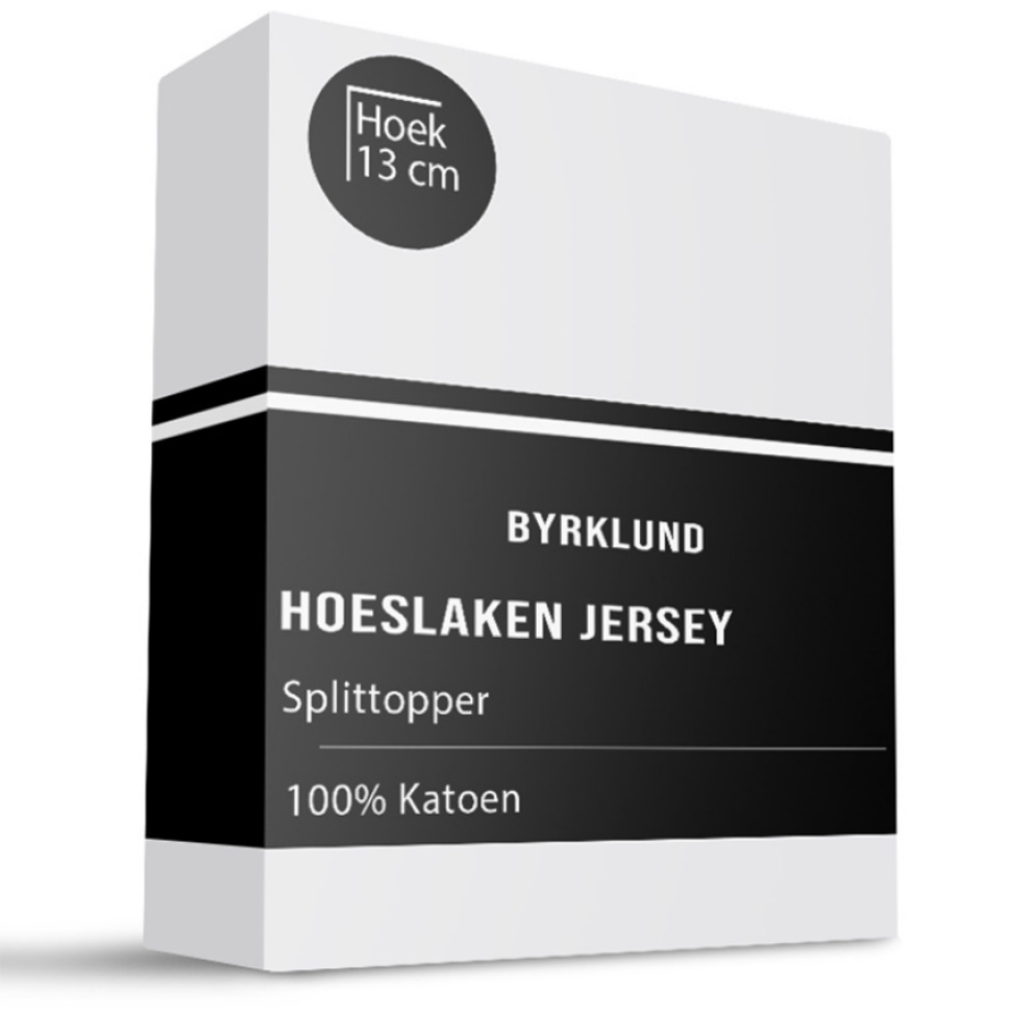 Splittopper Hoeslaken Katoen - Jersey Stretch - Wit - 180x200cm - Wit - Byrklund - Dekbed-Discounter.nl Splittopper Hoeslaken Katoen - Jersey Stretch - Wit - 180x200cm - Wit - Byrklund - Dekbed-Discounter.nl afbeelding