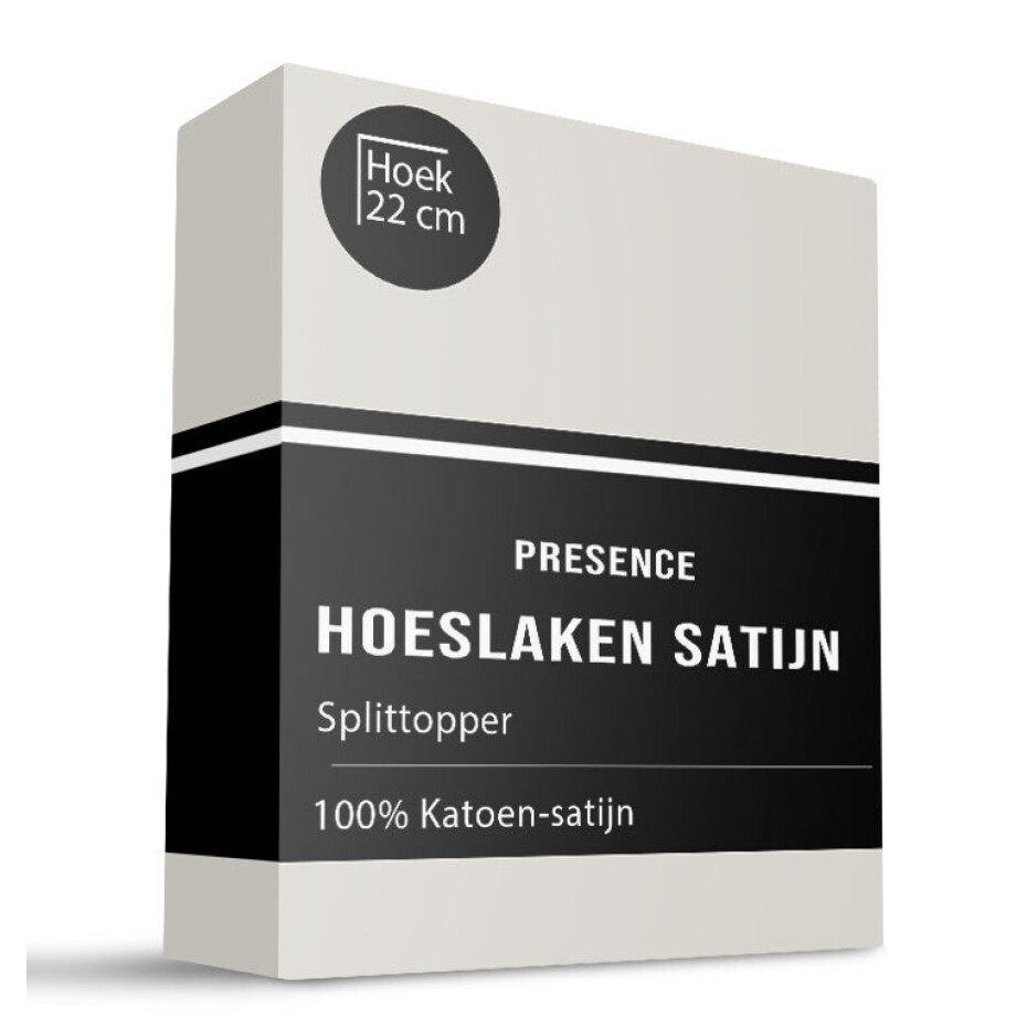 Splittopper Hoeslaken Katoen Satijn Creme 180x200 Cm Ademend Presence - Dekbed-Discounter.nl Splittopper Hoeslaken Katoen Satijn Creme 180x200 Cm Ademend Presence - Dekbed-Discounter.nl afbeelding